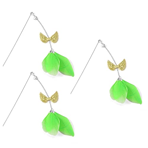Juguetes de plumas de gato Juguetes para gatos de interior Teaser Juguete Interactivo Entrenamiento Gato Chaser Juguete para interior 3 piezas