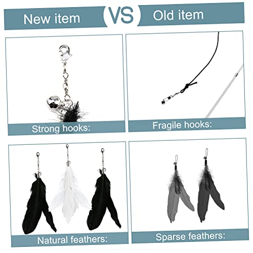 Juguetes Interactivos para Gatos, Juguete para Gatos Y Gatitos con Plumas Varita Interactiva para Gatos