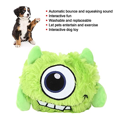 Juguetes Interactivos para Perros, Juguetes para Perros Chirriantes que Suenan Entretenimiento Eléctrico para el Hogar para Perros(Pelo verde)