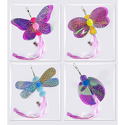 Juguetes para gatos de interior Gatos Juguetes de plumas Ejercitador de gato Varita de gato Teaser Varita de entrenamiento interactivo 5 piezas