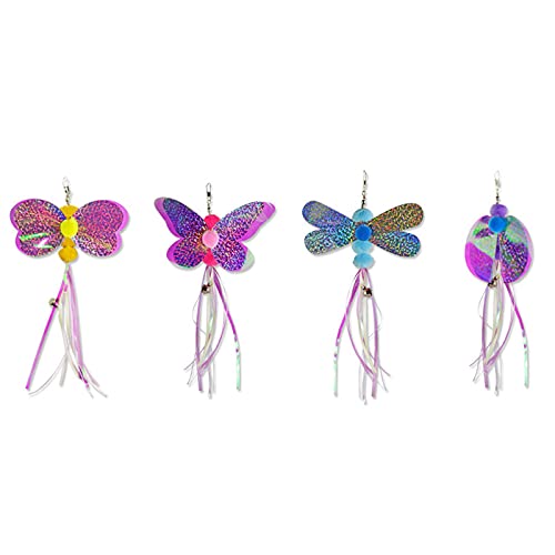Juguetes para gatos de interior Gatos Juguetes de plumas Ejercitador de gato Varita de gato Teaser Varita de entrenamiento interactivo 5 piezas
