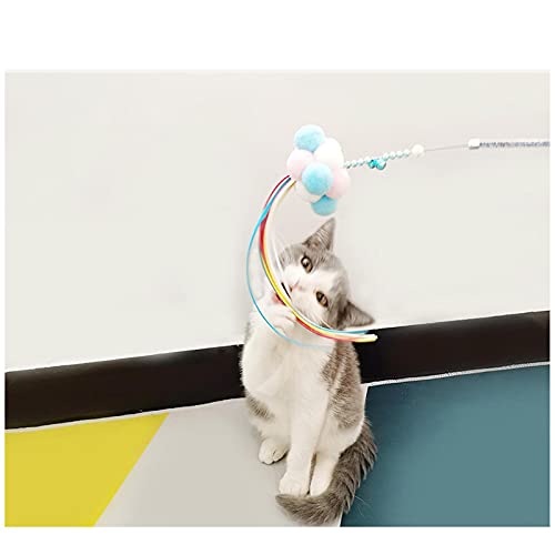 Juguetes para gatos de interior gatos varita gato pluma juguetes teeaser juguete entrenamiento interactivo gato cazador juguete 5 piezas