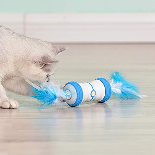 Juguetes para gatos de interior Programa inteligente Luz colorida reemplazable diseño de plumas juguetes para gatos