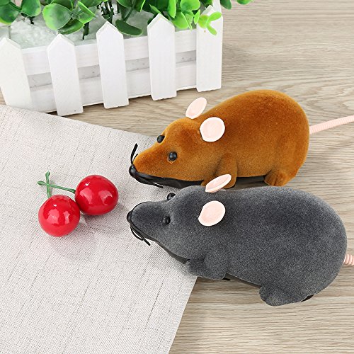 Juguetes para Gatos Interactivos Juguete para Ratas Juguete de Broma Juguete de Ratón de Control Remoto Inalámbrico Juguete de Gatito Eléctrico Divertido para Gatos
