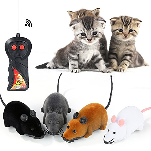 Juguetes para Gatos Interactivos Juguete para Ratas Juguete de Broma Juguete de Ratón de Control Remoto Inalámbrico Juguete de Gatito Eléctrico Divertido para Gatos