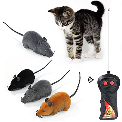 Juguetes para Gatos Interactivos Juguete para Ratas Juguete de Broma Juguete de Ratón de Control Remoto Inalámbrico Juguete de Gatito Eléctrico Divertido para Gatos