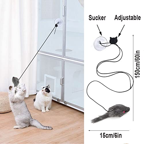 Juguetes para Gatos Interactivos,Juguete de gato para colgar la puerta, ratones interactivos de juguete para gatos, juguete para gatos de interior,2 Piezas