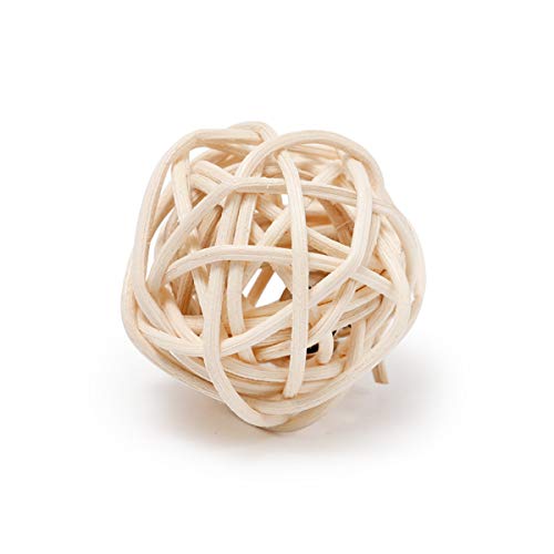 Juguetes para Gatos, Juguetes para Mascotas, Pelotas de ratán Que suenan, Pelotas de Juguete de Plumas, Pelotas de ratán para Gatos, Juguetes Activos para Gatos