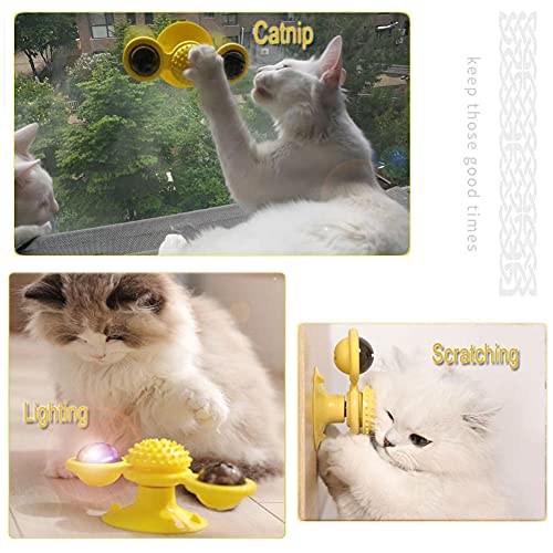 Juguetes para gatos,Juguete para gatos Molino giratorio Juguete para gatos Rascarse Cosquillas Cepillo para el cabello Accesorios para mascotas Juego loco