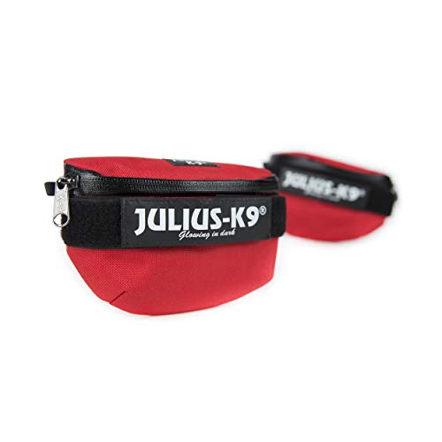 JULIUS K9 1621IDC-R-G IDC Universal Side Bags/ Pair, Harness Size: Mini - 4, Red, M