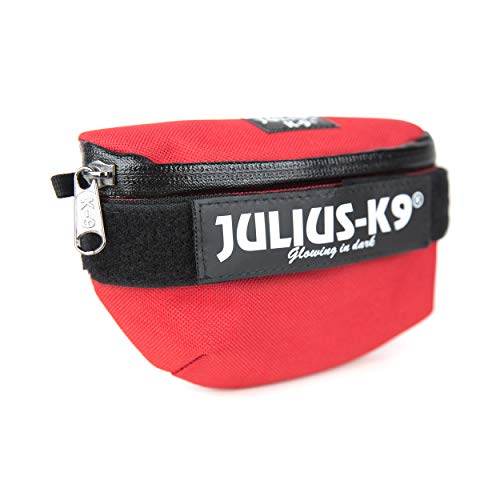 JULIUS K9 1621IDC-R-G IDC Universal Side Bags/ Pair, Harness Size: Mini - 4, Red, M