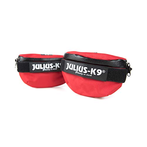 JULIUS K9 1621IDC-R-G IDC Universal Side Bags/ Pair, Harness Size: Mini - 4, Red, M