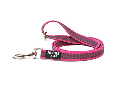 Julius-K9 216GM-PN-1,2HS - Correa De Perro Del Estupendo, Rosa (Rosado-Gris), 20 mm x 1.2 m, 1 unidad