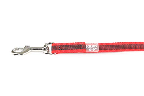 Julius-K9 218GM-R-S2 - Correa de Perro del Estupendo, Rojo (Rojo - Gris), 14 mm x 2 m, 1 unidad