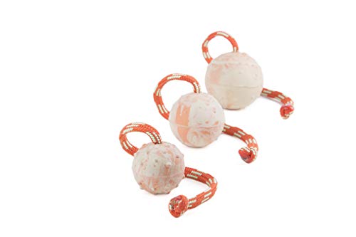 Julius-K9 Pelota de Goma Natural con Nudo, 242BLK-50, Beige, 70 mm