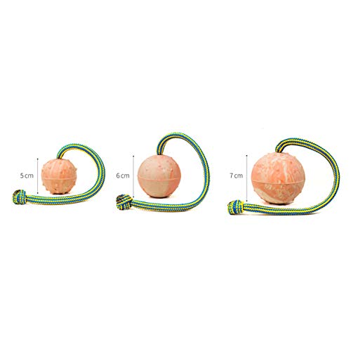 Julius-K9 Pelota de Goma Natural con Nudo, 242BLK-50, Beige, 70 mm