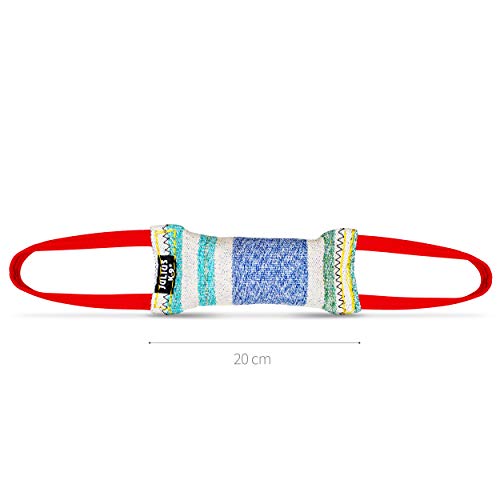 Julius-K9 Tug Jute, Negro, 20 x 5,5 cm