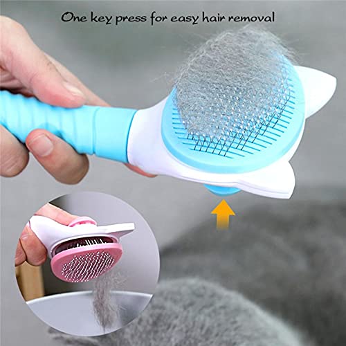 JWDS Cepillo para mascotas Pet Peb Autor Limpieza Cepillo Cepillo De Aseo Para Perros Y Gatos Nudo Abierto Aguja Peine Cabina De Perro Baño De Perro Suministros De Limpieza Para Mascotas