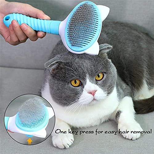 JWDS Cepillo para mascotas Pet Peb Autor Limpieza Cepillo Cepillo De Aseo Para Perros Y Gatos Nudo Abierto Aguja Peine Cabina De Perro Baño De Perro Suministros De Limpieza Para Mascotas