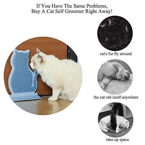 JWShang - Peluquería para Gatos más Grandes con peines de Masaje, peinadora de Esquina para Mascotas con Peine de Masaje, Controles de Cepillo de Aseo para vertido