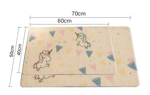 JYZT Alfombrilla De Gato Premium Estera De Alimentación para Gatos Resistente Al Agua No Tóxico Proteger Piso Y Alfombra Limpieza Fácil Almohadilla para Bandeja De Arena para Gatos M