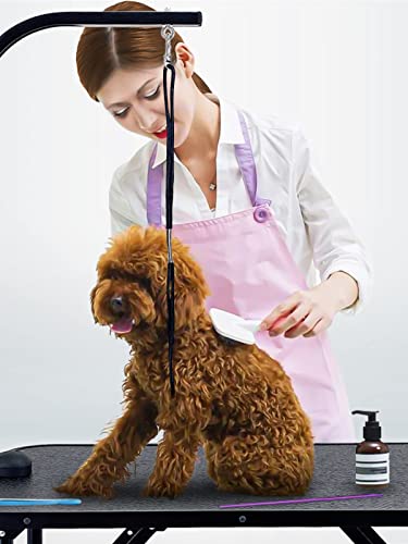 Kalolary 32inch Mesa de Peluqueria Canina Plegable, Mesa de Peluquería para Mascotas, Mesa Aseo Mascotas Mesa de Peluquería para Perros/Gatos(Negro)