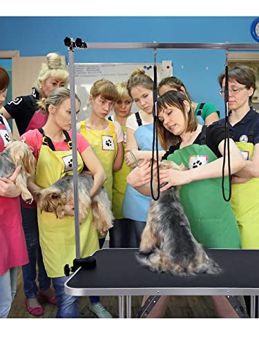 Kalolary 45inch Mesa de Peluqueria Canina Plegable, Mesa de Peluquería para Mascotas, Mesa Aseo Mascotas Mesa de Peluquería para Perros/Gatos(Negro)