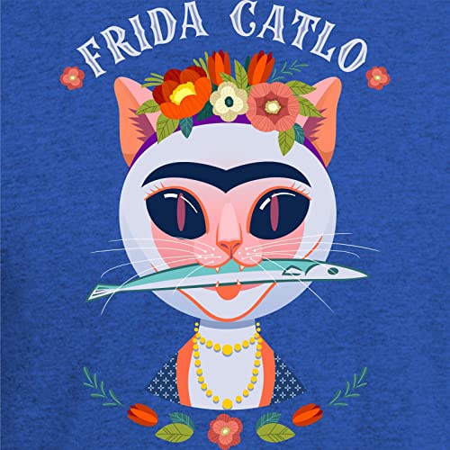 Kamefanatic Camiseta de Hombre Gato Felino Siames Mascota Divertido Frida Catlo 007 XXL