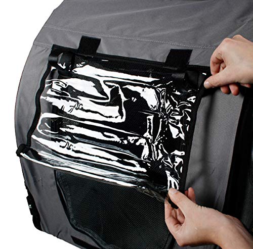 Karlie 31605 Doggy Liner Economy Remolque para Bicicleta, 125 x 95 x 72 cm, Gris y Negro