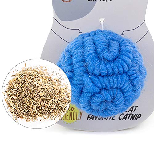 Kelong Cat Bolas de juguete, lana para arañar peludas, peludo, gato juguete de bola de gato, juguetes interactivos para gatos, juguete para aliviar el estrés de mascotas (SET)