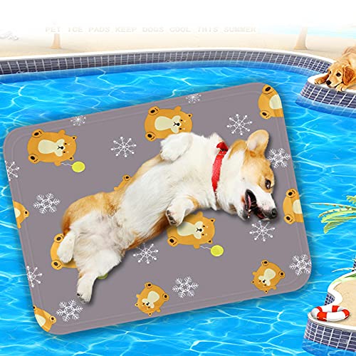 Kennelmat Cama Estera para Perros, Estera De Verano para Perros, Manta para Gatos, Sofá, Cama para Perros, Transpirable, Lavable De Verano, Perros Pequeños, Medianos Y Grandes, S30X40Cm, Rosa
