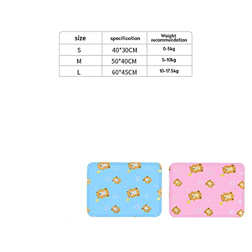 Kennelmat Cama Estera para Perros, Estera De Verano para Perros, Manta para Gatos, Sofá, Cama para Perros, Transpirable, Lavable De Verano, Perros Pequeños, Medianos Y Grandes, S30X40Cm, Rosa