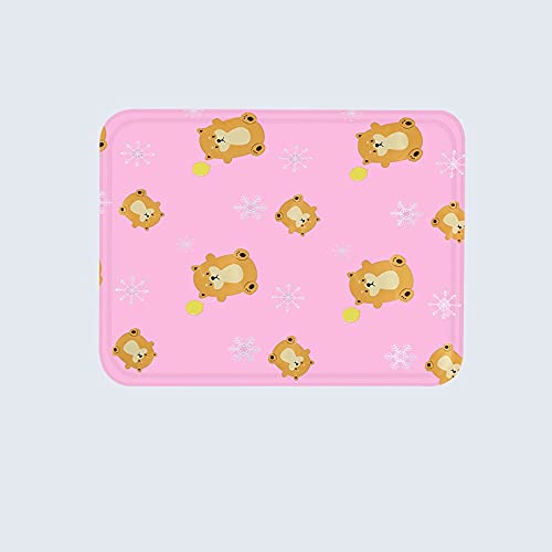 Kennelmat Cama Estera para Perros, Estera De Verano para Perros, Manta para Gatos, Sofá, Cama para Perros, Transpirable, Lavable De Verano, Perros Pequeños, Medianos Y Grandes, S30X40Cm, Rosa