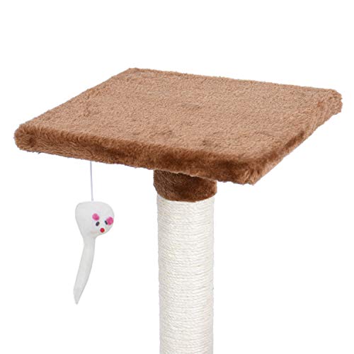 KExing Árboles para Gatos Sisal Plush Medio Alto 95 cm Marrón & Beige