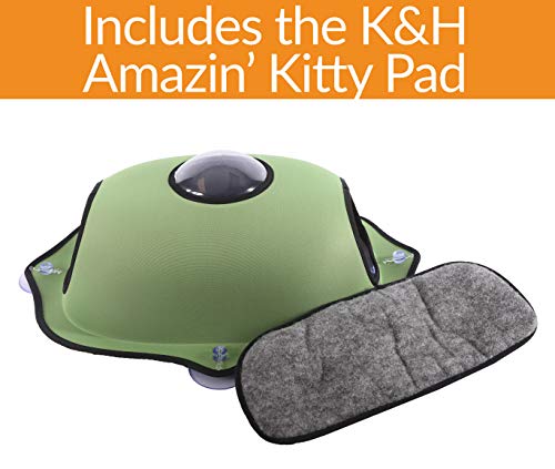 K&H Mascotas | Burbuja para Ventana EX | Cama de Ventana para Gatos | Verde