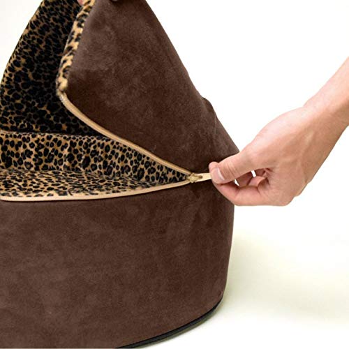 K&H PET PRODUCTS K&H Mascotas | Cama térmica Deluxe con Capota para Perros y Gatos | Moca