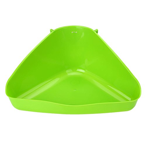 Kicode PC 1 Aseo de Esquina de Mascotas Camada de orina Bandeja de Caja para Gato Ratón Rata Conejo Hámster Animal pequeño plástico Color Aleatorio