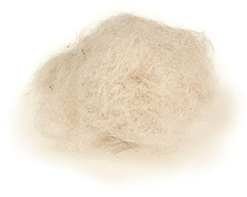 Kiki-pro - Kiki Nest, Pelo de Cabra Blanco para nidos de pájaros, 500 gr