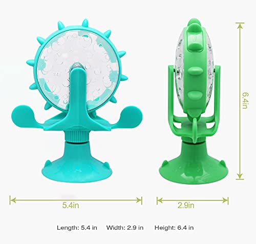 KINGLEAD Juguetes para Gatos de Molino de Viento Juguete Gato Giratorio，Juguete Dispensador de Alimentos para Gatos，Juguete Interactivo para Gatos，Divertido Juguete De Molino De Viento para Gatitos