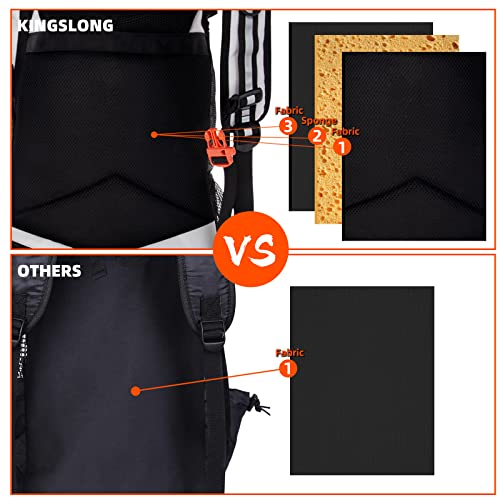 KINGSLONG Mochila para Perros para Llevar Mascotas,Mochila Ajustable para Mascotas,Perros Bolsa de Viaje Malla Transpirable Suministros para Mascotas por Caminar Acampar - Gris L