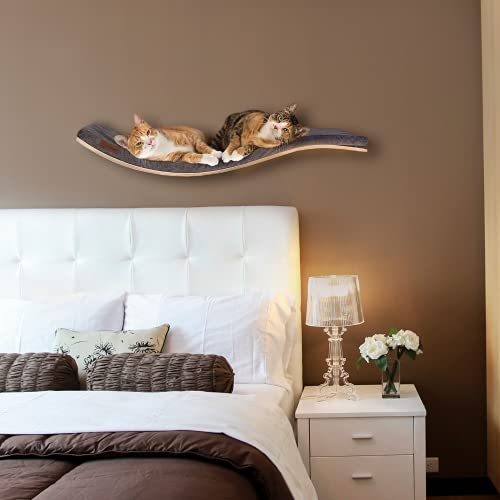 Kit para un gato CHILL Deluxe | Gatos | Pared | Tumbona | Accesorios para mascotas | Accesorio para gatos | Cama para mascotas – 90 x 41 cm | Rascador de pared | Letras de escalada | Postes de sisal