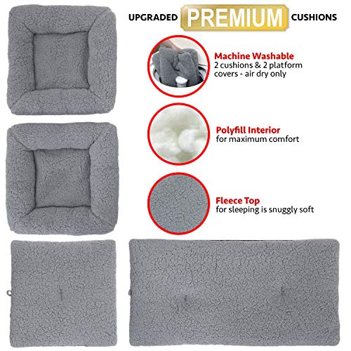 Kitty City - Cama grande para gatos apilable para gatos, cama lavable, casa de gato/casa para gatos en interiores