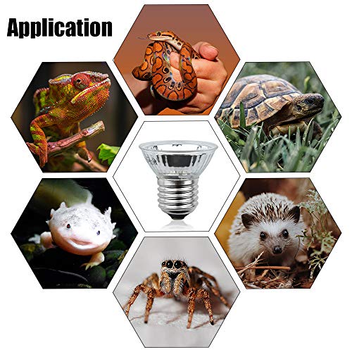 Klarlight - 4 bombillas halógenas de 50 W E27 UVA UVB con retroiluminación calefactor para reptil, tragaluz, tortugas de agua, arañas, ranas
