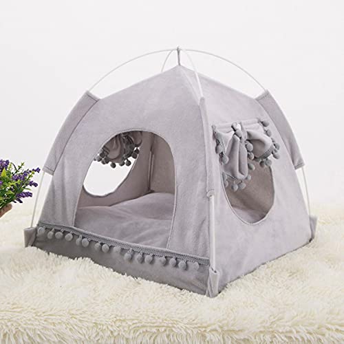 KLIEUWDBAARASRASJ Productos para Mascotas The Four Seasons Tipi General casa Cerrada para un Gato con Pisos Tienda para Gatos Mascota Accesorios para Perros pequeños Buenos Productos-Verde, M, China