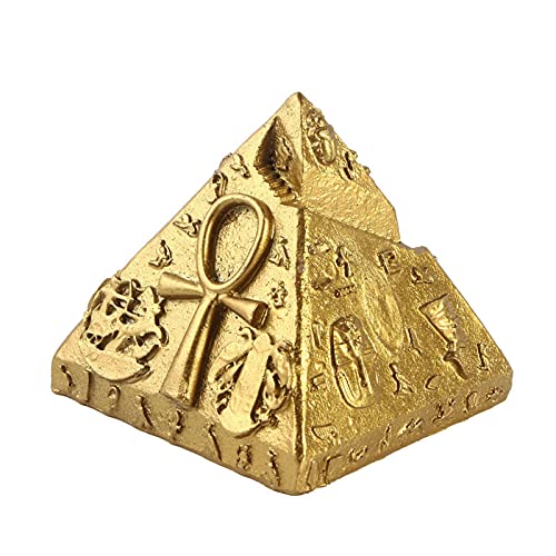 Kocris Casa Acuario Pirámide Faraón Peces Tanque Decoraciones Antiguo Egipto Reptil Tortuga Lagarto Araña Tanques Terrario Decoración Egipcia Ornamento Mascota Oro