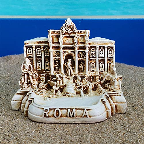 Kocris Casa Decoración de tanque de reptiles Roma Trevi Fuente Acuario Decoración Antigua Reptil Romano Tortuga Lagarto, Tanques de araña, Terrario, Decoración de edificio, ornamento para mascotas