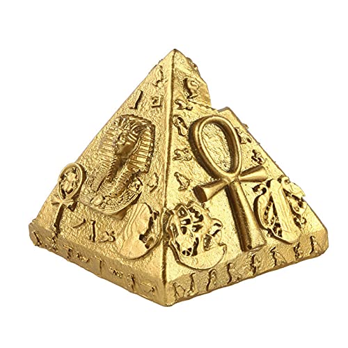 Kocris Casa Pirámide Faraón Acuario Peces Decoraciones Estatuas Estatuas Estatuas Escultura Antiguo Egipto Reptil Tortuga Lagarto, Tanques Araña Terrario Decoración Egipto Ornamento Mascota Oro