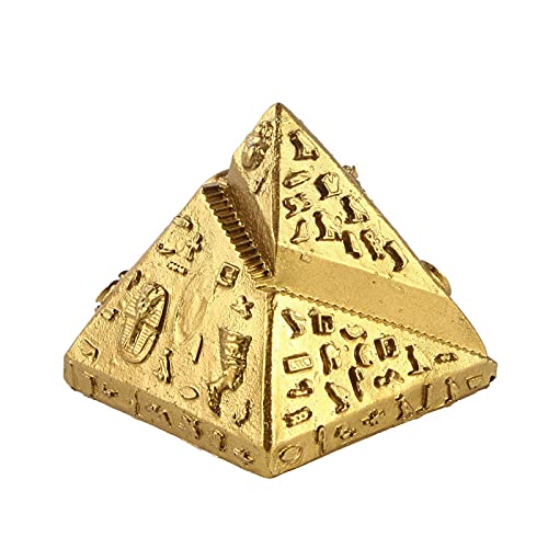 Kocris Casa Pirámide Faraón Acuario Peces Decoraciones Estatuas Estatuas Estatuas Escultura Antiguo Egipto Reptil Tortuga Lagarto, Tanques Araña Terrario Decoración Egipto Ornamento Mascota Oro