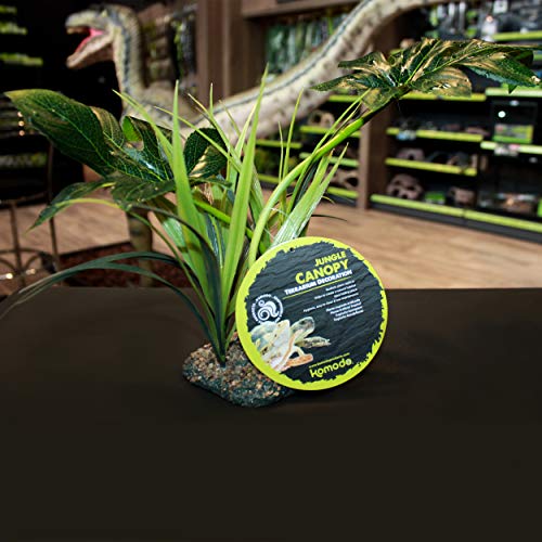 Komodo Toldo de la Selva, decoración de hábitat, Planta Artificial para Reptiles, Planta de Reptiles, Planta de terrario, Planta de vivario, 1 Unidad (Paquete de 1)