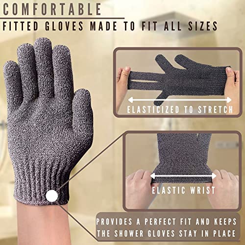 Kotomoda Sphynx - Guantes exfoliantes de baño de bambú carbonizado para gatos